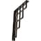 Ekena Millwork Diane Wrought Iron Bracket, (Single center brace), Antiqued Brass 1 1/2"W x 10"D x 12"H BKTM01X10X12SDIABS - alternate 1